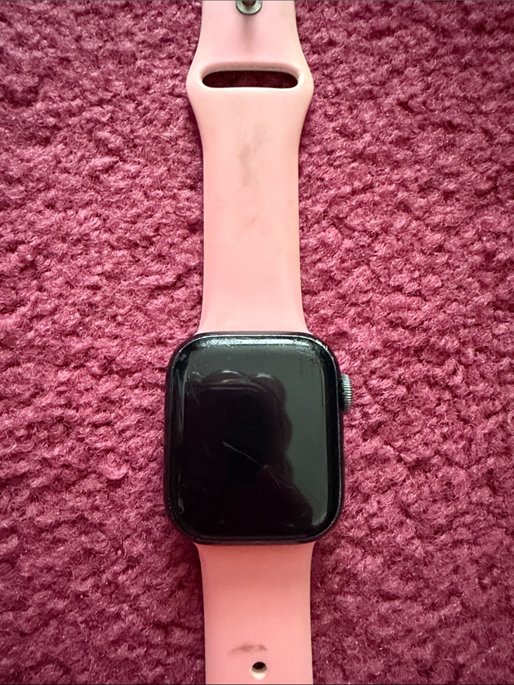 Pink  Apple Series 7  41MM Smartwatch with Silicone Band GPS